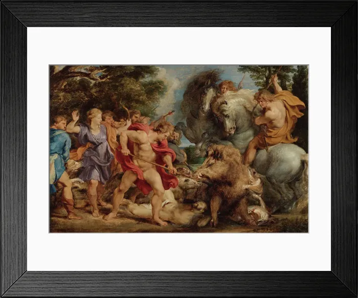 Framed Print : The Calydonian Boar Hunt, about 1611-1612. Creator: Peter Paul Rubens Framed Print : The Calydonian Boar Hunt, about 1611-1612. Creator: Peter Paul Rubens