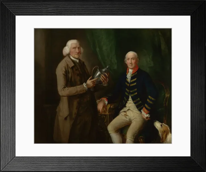 Framed Print : Portrait of William Anne Hollis, 4th Earl of Essex, Presenting a Cup to Thomas... c1784-1785. Creator: Thomas Gainsborough Framed Print : Portrait of William Anne Hollis, 4th Earl of Essex, Presenting a Cup to Thomas... c1784-1785. Creator: Thomas Gainsborough