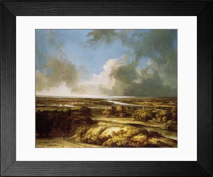 Framed Print : A Panoramic Landscape, 1665. Creator: Philip Koninck Framed Print : A Panoramic Landscape, 1665. Creator: Philip Koninck
