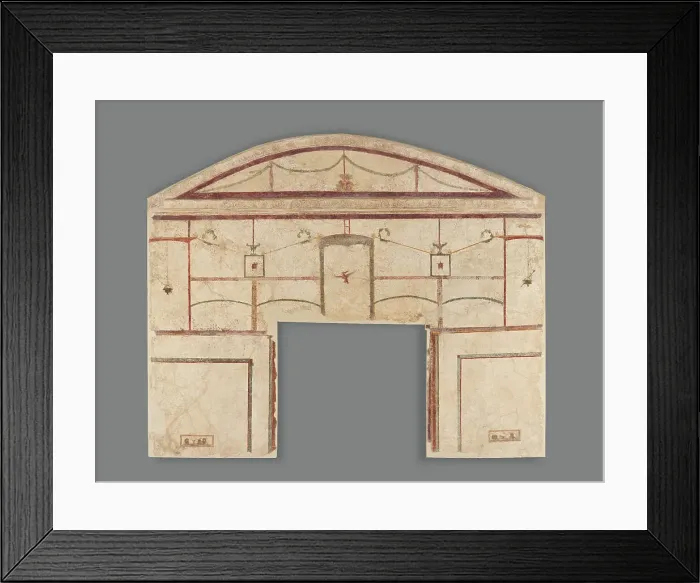 Framed Print : Frescoed Wall with Double White Field and a Niche, A.D. 50-79. Creator: Unknown Framed Print : Frescoed Wall with Double White Field and a Niche, A.D. 50-79. Creator: Unknown