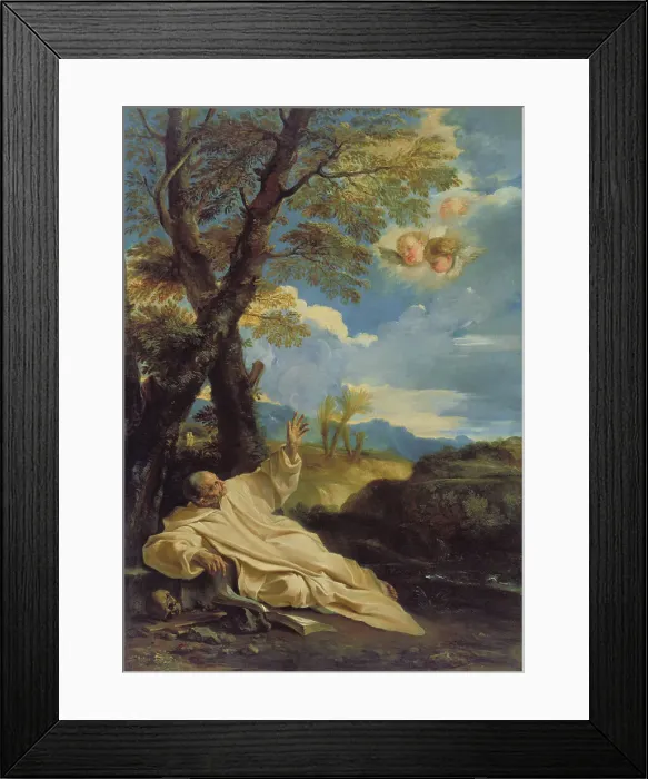 Framed Print : The Vision of Saint Bruno, about 1660. Creator: Pier Francesco Mola Framed Print : The Vision of Saint Bruno, about 1660. Creator: Pier Francesco Mola