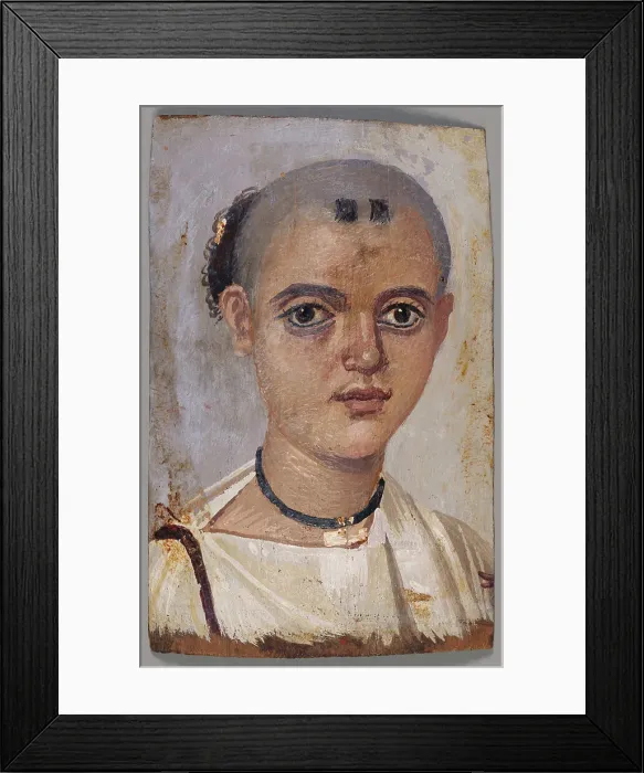 Framed Print : Mummy Portrait of a Youth, A.D. 150-200. Creator: Unknown Framed Print : Mummy Portrait of a Youth, A.D. 150-200. Creator: Unknown