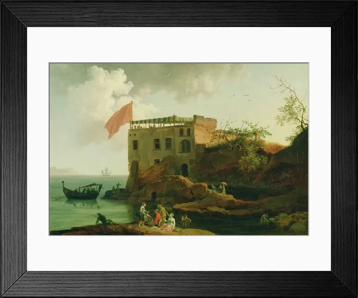 Framed Print : View of Gaiola, about 1770-1790. Creator: Pierre-Jacques Volaire Framed Print : View of Gaiola, about 1770-1790. Creator: Pierre-Jacques Volaire