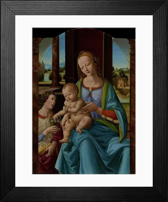 Framed Print : Madonna and Child, about 1490-1500. Creator: Studio of Lorenzo di Credi Framed Print : Madonna and Child, about 1490-1500. Creator: Studio of Lorenzo di Credi