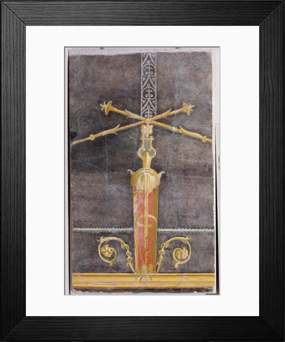 Framed Print : Fresco fragments (7), A.D. 50-79. Creator: Unknown Framed Print : Fresco fragments (7), A.D. 50-79. Creator: Unknown