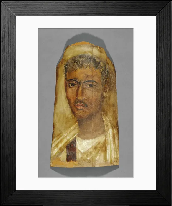 Framed Print : Mummy Portrait of a Man, A.D. 100-125. Creator: Unknown Framed Print : Mummy Portrait of a Man, A.D. 100-125. Creator: Unknown