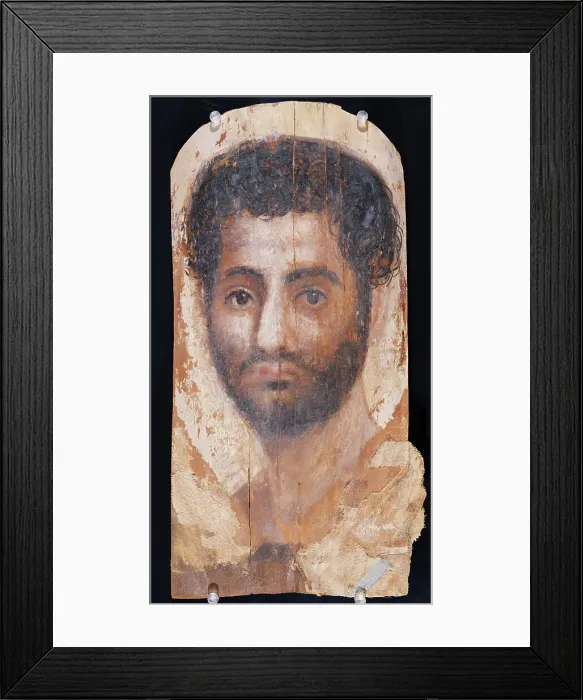 Framed Print : Mummy Portrait of a Bearded Man, A.D. 140-160. Creator: Unknown Framed Print : Mummy Portrait of a Bearded Man, A.D. 140-160. Creator: Unknown