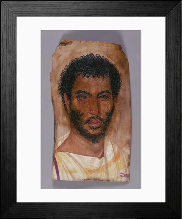 Framed Print : Mummy Portrait of a Bearded Man, about A.D. 150-170. Creator: Unknown Framed Print : Mummy Portrait of a Bearded Man, about A.D. 150-170. Creator: Unknown