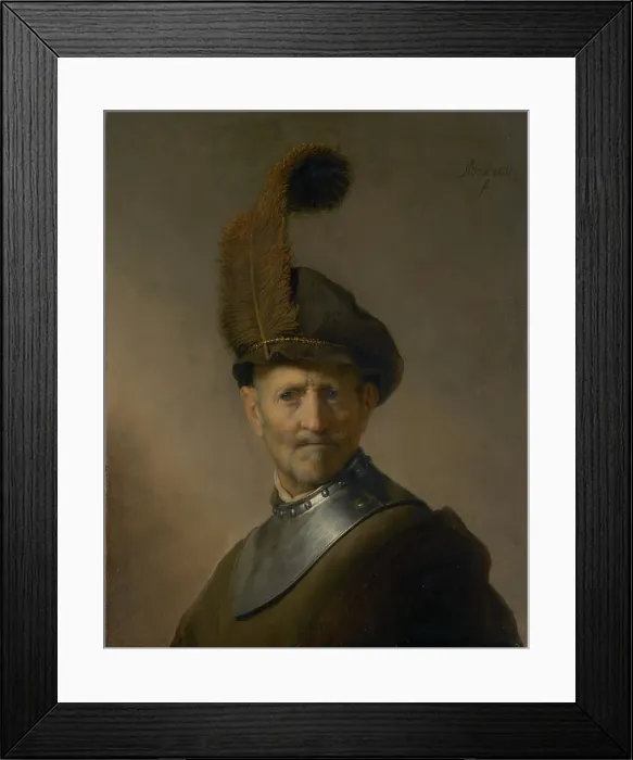 Framed Print : An Old Man in Military Costume, about 1630-1631. Creator: Rembrandt Harmensz van Rijn Framed Print : An Old Man in Military Costume, about 1630-1631. Creator: Rembrandt Harmensz van Rijn