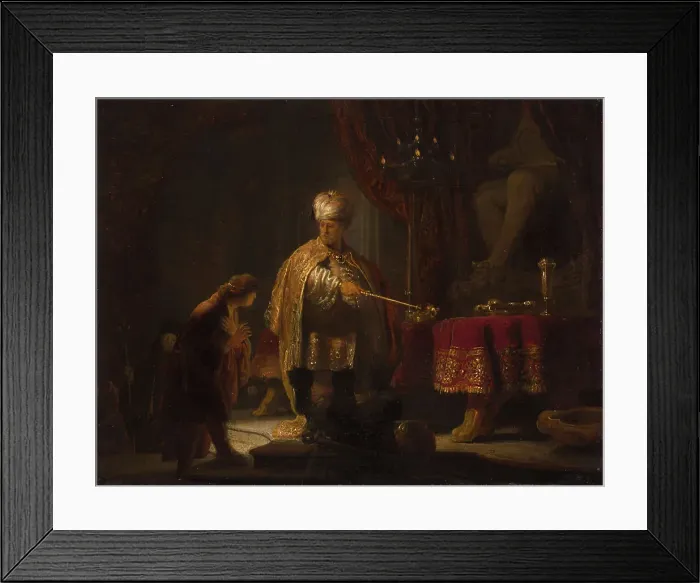 Framed Print : Daniel and Cyrus Before the Idol Bel, 1633. Creator: Rembrandt Harmensz van Rijn Framed Print : Daniel and Cyrus Before the Idol Bel, 1633. Creator: Rembrandt Harmensz van Rijn