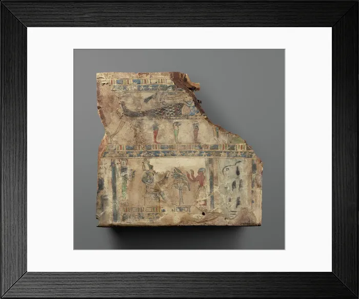 Framed Print : Fragment of a Coffin Lid, 1st century B.C.-1st century A.D.. Creator: Unknown Framed Print : Fragment of a Coffin Lid, 1st century B.C.-1st century A.D.. Creator: Unknown