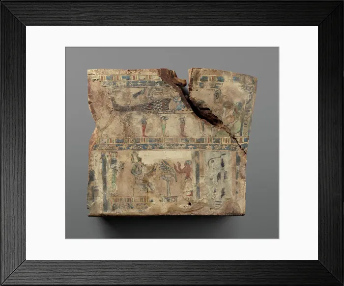 Framed Print : Fragmentary Coffin Lid and Fragments of Wood, uncertain. Creator: Unknown Framed Print : Fragmentary Coffin Lid and Fragments of Wood, uncertain. Creator: Unknown