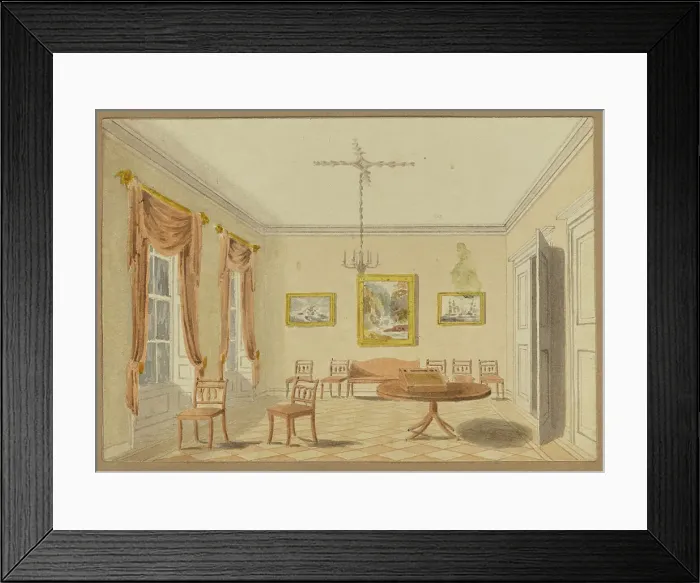 Framed Print : [Drawing Room], mid-19th century. Creator: Unknown