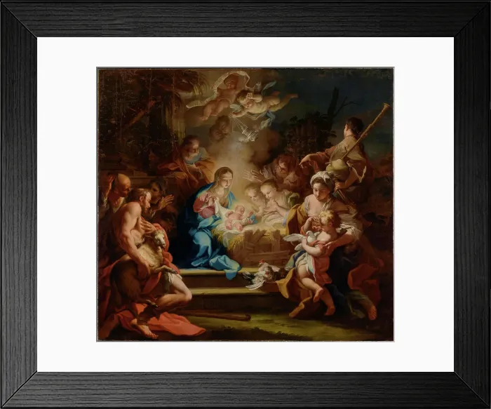 Framed Print : The Adoration of the Shepherds, 1720. Creator: Sebastiano Conca Framed Print : The Adoration of the Shepherds, 1720. Creator: Sebastiano Conca