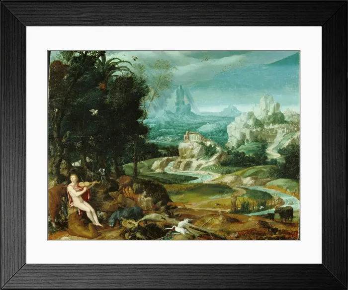 Framed Print : Landscape with Orpheus, 16th century, about 1570. Creator: Unknown Framed Print : Landscape with Orpheus, 16th century, about 1570. Creator: Unknown