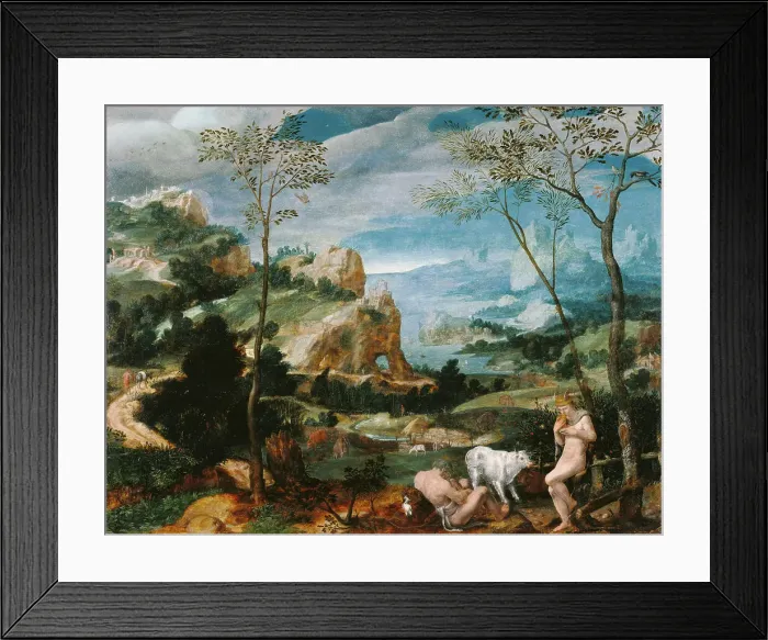 Framed Print : Landscape with Mercury and Argus, about 1570. Creator: Unknown Framed Print : Landscape with Mercury and Argus, about 1570. Creator: Unknown