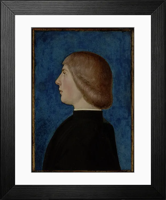 Framed Print : Portrait of a Young Man, second half of 15th century. Creator: Unknown Framed Print : Portrait of a Young Man, second half of 15th century. Creator: Unknown