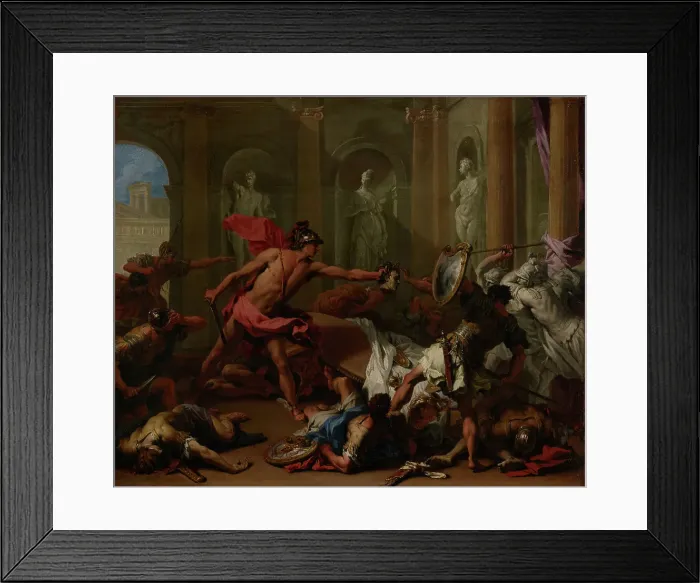 Framed Print : Perseus Confronting Phineus with the Head of Medusa, about 1705-1710. Creator: Sebastiano Ricci Framed Print : Perseus Confronting Phineus with the Head of Medusa, about 1705-1710. Creator: Sebastiano Ricci