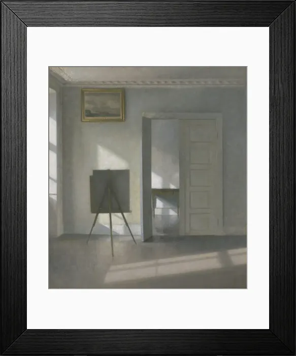 Framed Print : Interior with an Easel, Bredgade 25, 1912. Creator: Vilhelm Hammershoi Framed Print : Interior with an Easel, Bredgade 25, 1912. Creator: Vilhelm Hammershoi