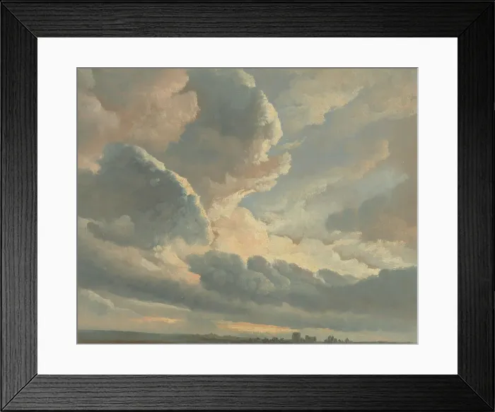 Framed Print : Study of Clouds with a Sunset near Rome, 1786-1801. Creator: Simon Alexandre Clement Denis Framed Print : Study of Clouds with a Sunset near Rome, 1786-1801. Creator: Simon Alexandre Clement Denis