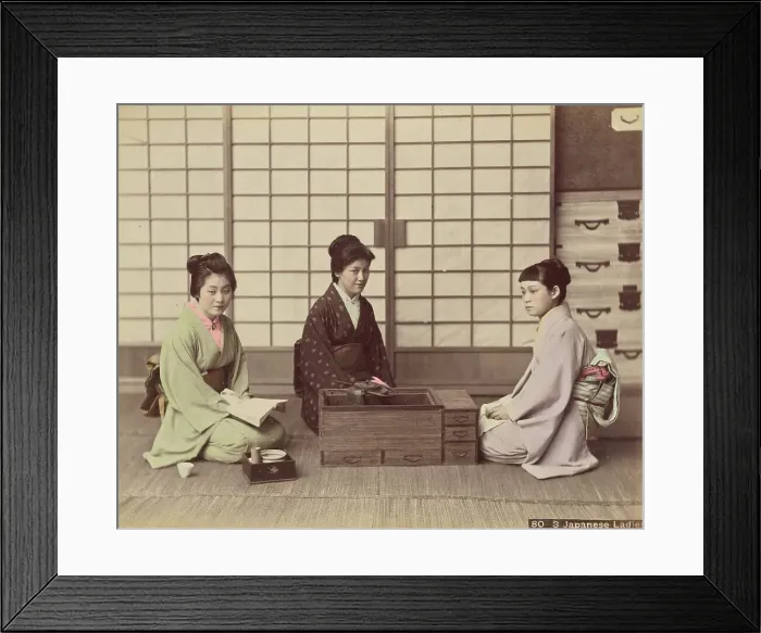 Framed Print : Japanese Ladies, 1870s-1890s. Creator: Kusakabe Kimbei Framed Print : Japanese Ladies, 1870s-1890s. Creator: Kusakabe Kimbei