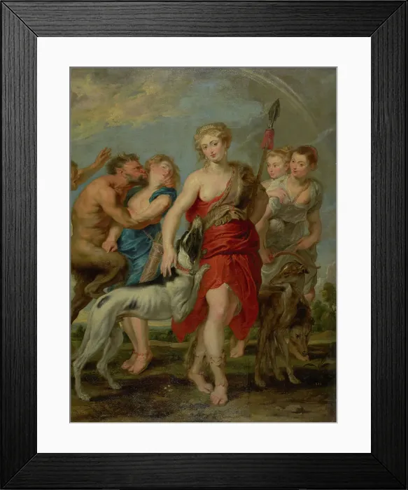 Framed Print : Diana and Her Nymphs on the Hunt, 1627-1628. Creator: Workshop of Peter Paul Rubens Framed Print : Diana and Her Nymphs on the Hunt, 1627-1628. Creator: Workshop of Peter Paul Rubens