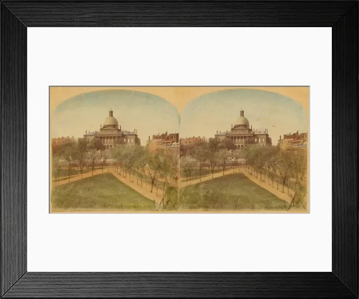 Framed Print : The State House, Boston, U.S. 1859. Creator: William England Framed Print : The State House, Boston, U.S. 1859. Creator: William England