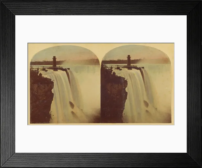 Framed Print : The Horse-Shoe Fall, Niagara. From below Goat Island. 1859. Creator: William England Framed Print : The Horse-Shoe Fall, Niagara. From below Goat Island. 1859. Creator: William England