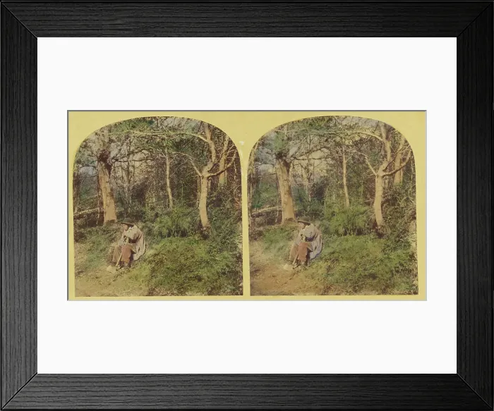 Framed Print : Woodman's Quiet Pipe. 1857-1859. Creator: William Morris Grundy