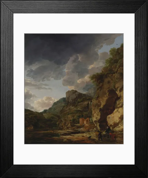 Framed Print : Mountain Landscape with River and Wagon, third quarter of the 17th century. Creators: Unknown, Herman Naiwincx, Willem Schellinks Framed Print : Mountain Landscape with River and Wagon, third quarter of the 17th century. Creators: Unknown, Herman Naiwincx, Willem Schellinks