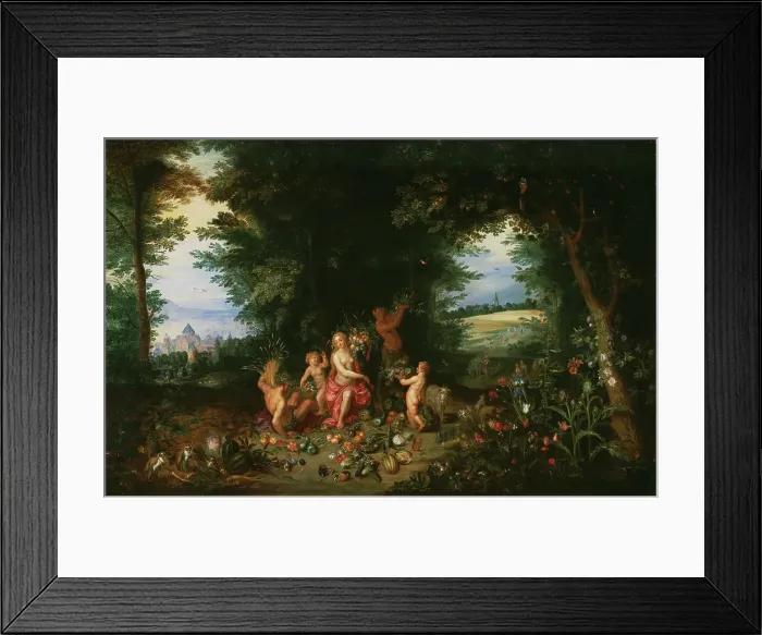 Framed Print : Landscape with Ceres (Allegory of Earth), 1630s. Creators: Hendrick van Balen, Jan Brueghel the younger Framed Print : Landscape with Ceres (Allegory of Earth), 1630s. Creators: Hendrick van Balen, Jan Brueghel the younger