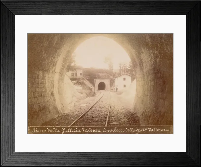 Framed Print : Sbocco della Galleria Valenza ed imbocco della galleria Vallerosa, October 1883. Creator: Achille Mauri Framed Print : Sbocco della Galleria Valenza ed imbocco della galleria Vallerosa, October 1883. Creator: Achille Mauri