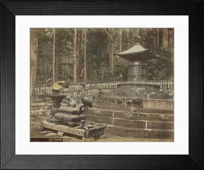 Framed Print : Tomb of Tokugawa Ieyasu, Nikko, about 1875-1890s. Creators: Adolfo Farsari, Tamamura Kozaburo Framed Print : Tomb of Tokugawa Ieyasu, Nikko, about 1875-1890s. Creators: Adolfo Farsari, Tamamura Kozaburo