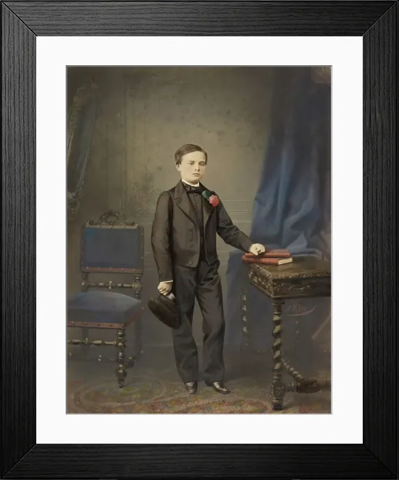 Framed Print : Portrait of a Young Boy, about 1860-1869. Creator: Alexandre Ken Framed Print : Portrait of a Young Boy, about 1860-1869. Creator: Alexandre Ken