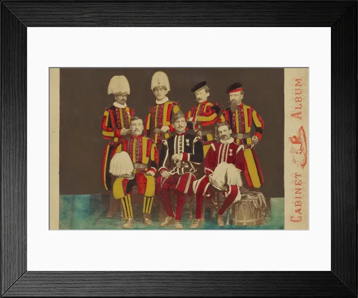 Framed Print : Soldiers in uniform, Rome, 1880s. Creator: All'Industria Framed Print : Soldiers in uniform, Rome, 1880s. Creator: All'Industria