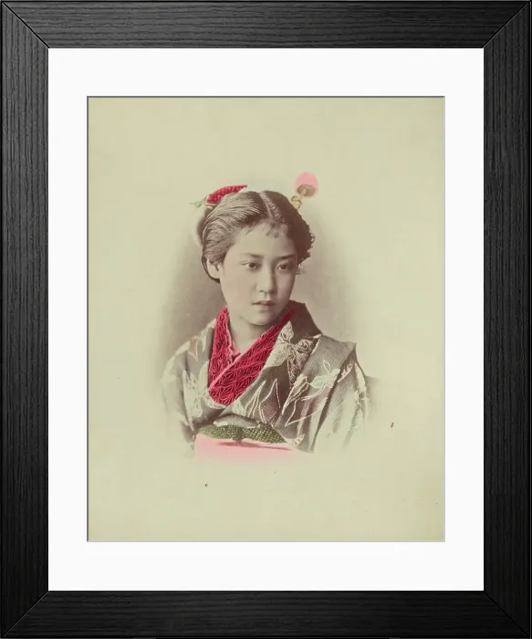 Framed Print : Officer's Daughter, 1870s-1890s. Creator: Baron Raimund von Stillfried Framed Print : Officer's Daughter, 1870s-1890s. Creator: Baron Raimund von Stillfried
