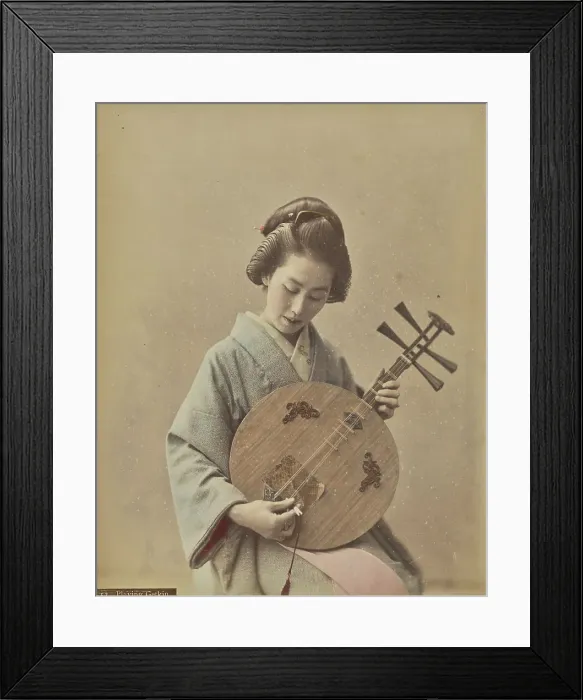 Framed Print : Playing Getkin sic, about 1875-1890s. Creator: Adolfo Farsari