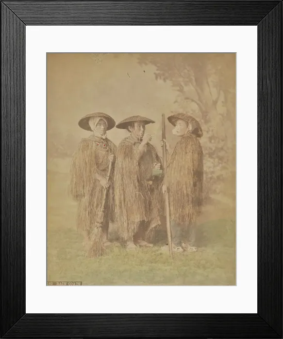 Framed Print : Rain Coats, about 1875-1890s. Creator: Adolfo Farsari
