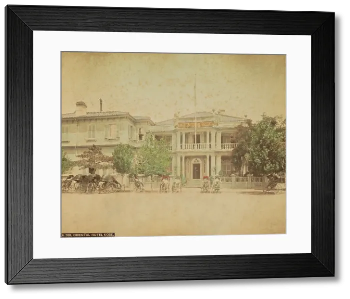 Framed Print : Oriental Hotel, Kobe, 1870s-1890s. Creator: Kusakabe Kimbei Framed Print : Oriental Hotel, Kobe, 1870s-1890s. Creator: Kusakabe Kimbei