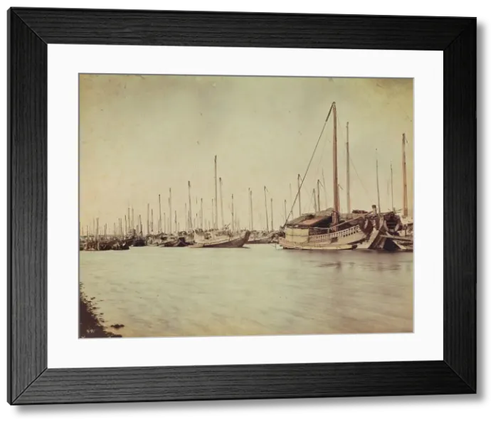 Framed Print : Japanese Junks, Nagasaki, 1870s-1890s. Creator: Kusakabe Kimbei Framed Print : Japanese Junks, Nagasaki, 1870s-1890s. Creator: Kusakabe Kimbei