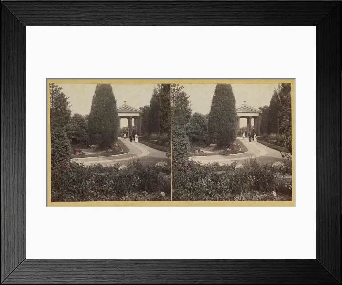 Framed Print : Shaw's Garden. Main Entrance, inside view. St. Louis, Missouri, about 1872-1874. Creator: Boehl & Koenig Framed Print : Shaw's Garden. Main Entrance, inside view. St. Louis, Missouri, about 1872-1874. Creator: Boehl & Koenig