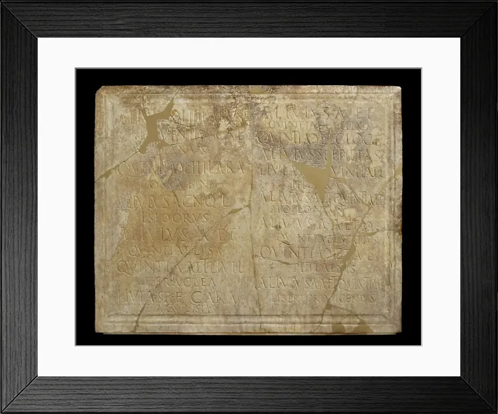 Framed Print : Roman Funerary Inscription, 1st century B.C. Creator: Unknown Framed Print : Roman Funerary Inscription, 1st century B.C. Creator: Unknown