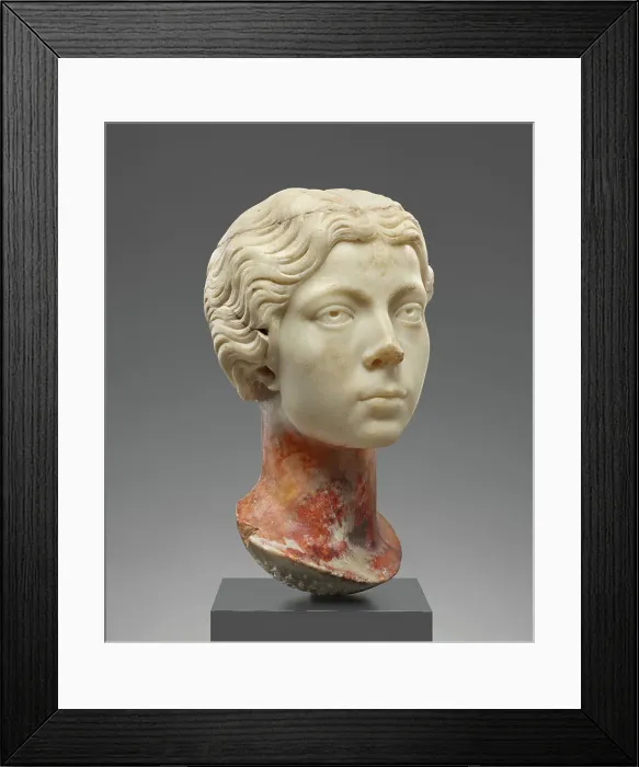 Framed Print : Portrait Head of a Young Woman, A.D. 170-190. Creator: Unknown Framed Print : Portrait Head of a Young Woman, A.D. 170-190. Creator: Unknown
