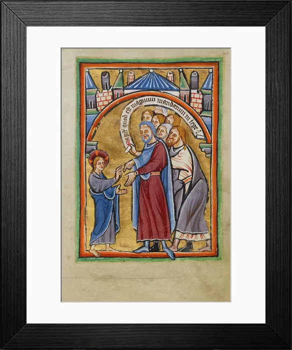 Framed Print : Christ Among the Doctors, about 1190-1200. Creator: Unknown Framed Print : Christ Among the Doctors, about 1190-1200. Creator: Unknown