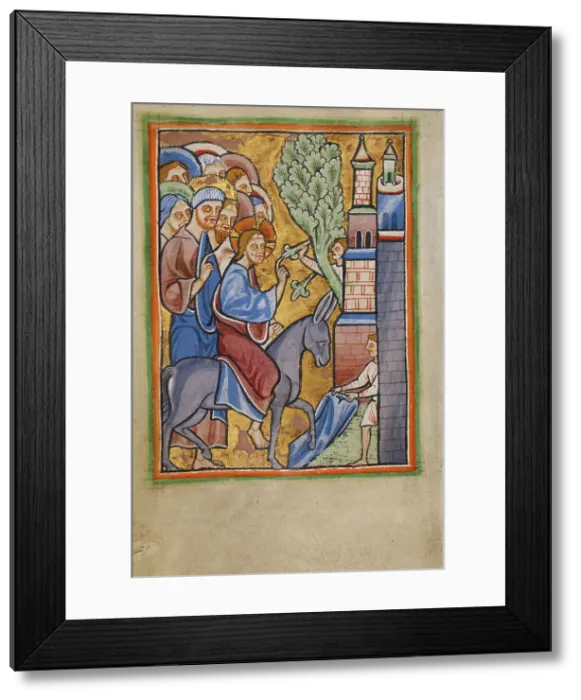 Framed Print : The Entry into Jerusalem, about 1190-1200. Creator: Unknown Framed Print : The Entry into Jerusalem, about 1190-1200. Creator: Unknown
