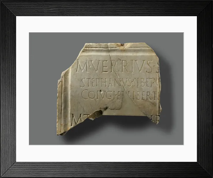 Framed Print : Fragmentary Roman Inscription, 1st-2nd century A.D. Creator: Unknown Framed Print : Fragmentary Roman Inscription, 1st-2nd century A.D. Creator: Unknown