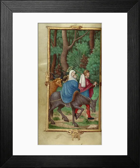 Framed Print : The Flight into Egypt; Book of Hours, 1544. Creator: Unknown Framed Print : The Flight into Egypt; Book of Hours, 1544. Creator: Unknown
