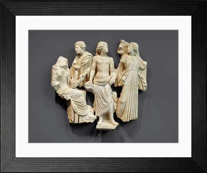 Framed Print : Fragmentary Sarcophagus with the Muses, mid-3rd century A.D. Creator: Unknown Framed Print : Fragmentary Sarcophagus with the Muses, mid-3rd century A.D. Creator: Unknown