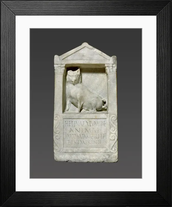 Framed Print : Grave Stele For Helena, A.D. 150-200. Creator: Unknown Framed Print : Grave Stele For Helena, A.D. 150-200. Creator: Unknown