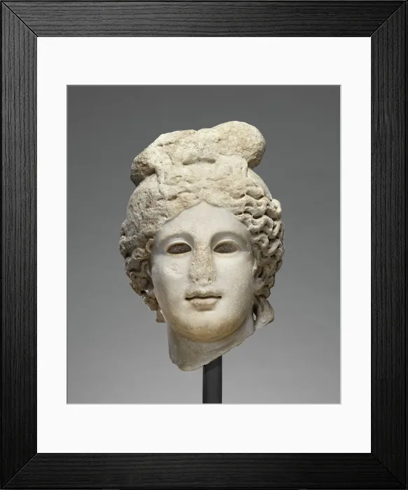 Framed Print : Head of Apollo (Belvedere type), late 2nd century A.D. Creator: Unknown Framed Print : Head of Apollo (Belvedere type), late 2nd century A.D. Creator: Unknown